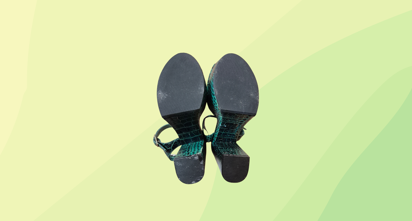 Gorman Platform Heels - Size 36 - Green Snake