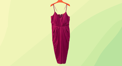 City Chic Luciana Maxi Dress - S - Fuchsia - RRP $179.95