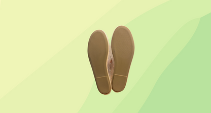 Decjuba Round Toe Diamonte Ballet Flat - Size 40 - Tan