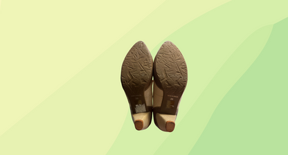 Brazilio Pumps - Rose Embellishment - Size 39 - Tan/Brown