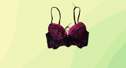 Vamp Lacie Dentele 2 PCE Bra & Pants & Charm Me Suspender -10C/10 - Pink/Black