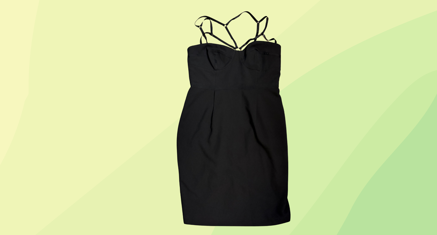 City Chic Audacious Dress RRP $169.95 - XS - Black