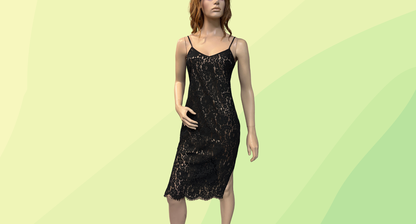 Pilgrim Lace Queen Slip Dress RRP $139.95 - Size 8 - Black