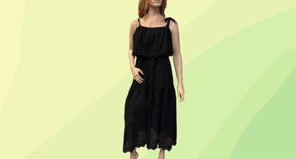 Decjuba Sasha Broderie Maxi Dress RRP $179.95 - Size 14 - Black