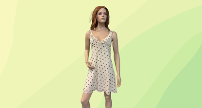 Perfect Stranger Polka Wash Mini Dress - Size 16 - Cream Print - RRP $110
