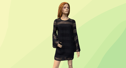 Shona Joy Flared Sleeve Shift Dress - Size 10 - Ink - RRP $295