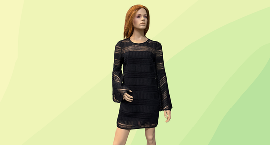 Shona Joy Flared Sleeve Shift Dress - Size 10 - Ink - RRP $295