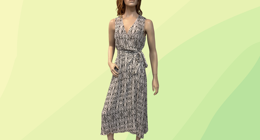 Witchery Printed Wrap Dress - Size 10 - Husk - RRP $169.95