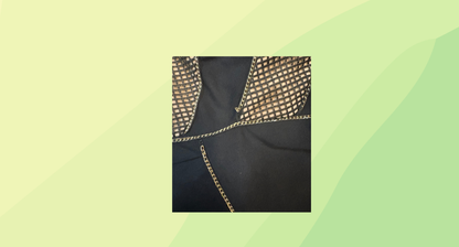 City Chic Strapless Dress Sexy Mesh - L - Black/Gold