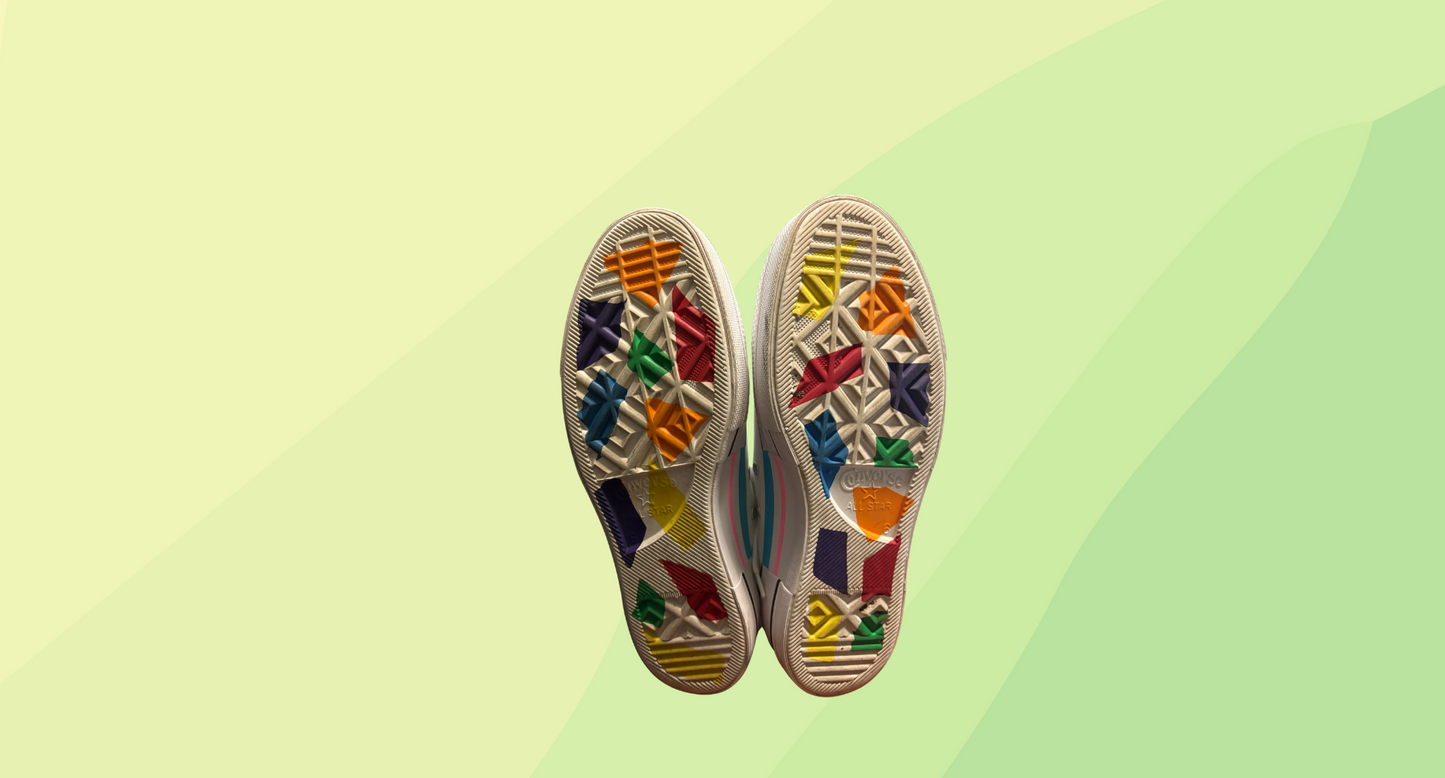 Converse Chuck Taylor All Star Lift Hi Pride Sneakers - M6/W8 - White
