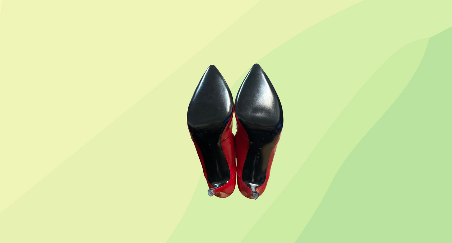 Charles & Keith Pointed Toe Stiletto Heel - Size 38 - Red