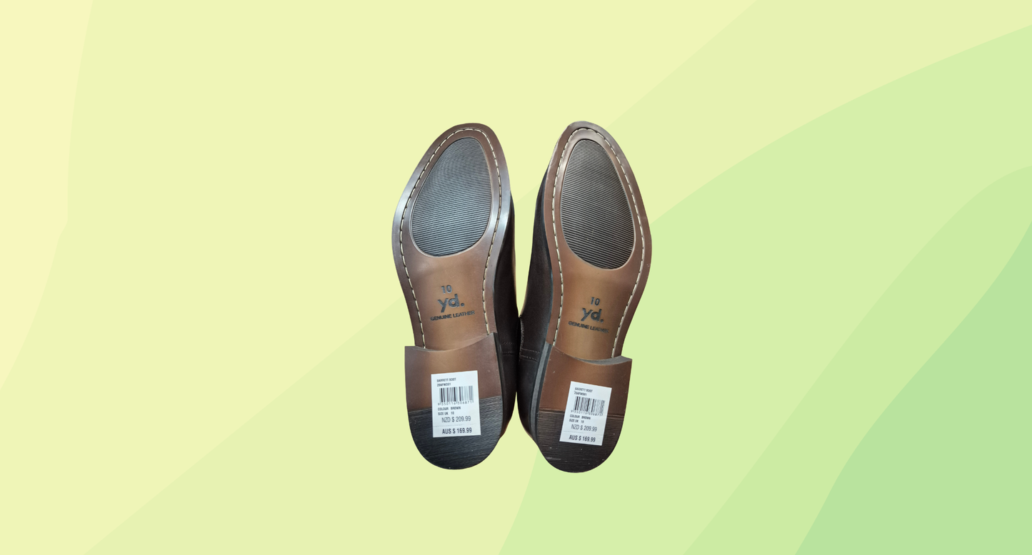 YD Barrett Boot RRP $169.99 - Size UK10 - Brown