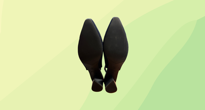 Vivaia Pointed-Toe Slingback Sandals RRP $268 - Size 39 - Navy