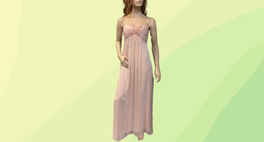 Adrianna Papell Flower Applique Gown RRP $200 - Size 8 - Blush