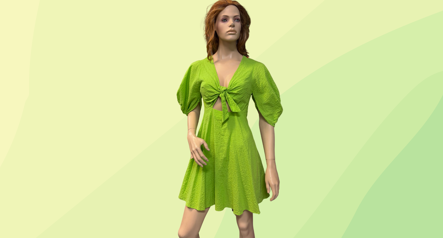 Piper Citrus Bloom Dress - Size 10 - Lime - RRP $129.95