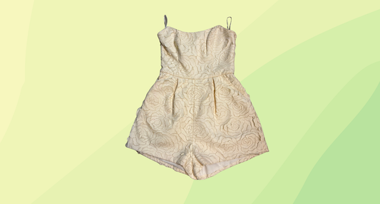 Keepsake Playing With Fire Playsuit - S - Ivory Floral PU