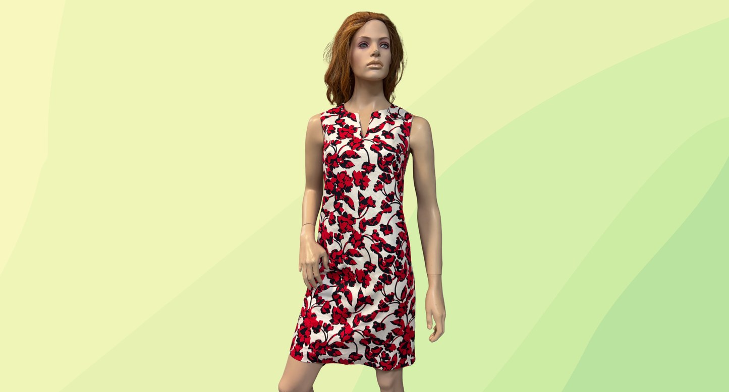 David Lawrence Esme Shift Dress - Size 6 - Multi - RRP $259