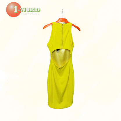 Fresh Soul Fitted back cut out Dress - 10 Yellow