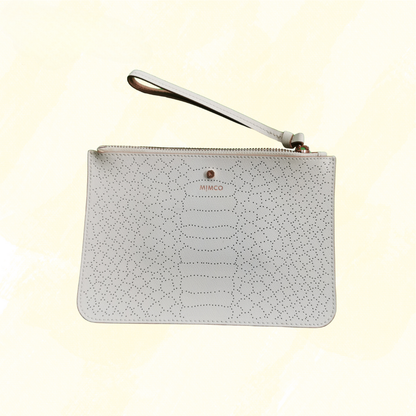 Mimco Supermica Pouch Medium C/W Dust bag - Alabaster