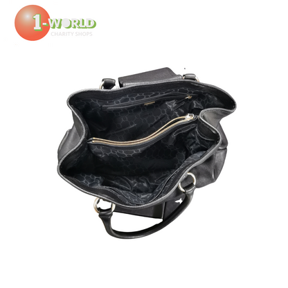 Oroton Black Leather Shoulder Bag