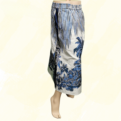 Christian Dior Skirt - Size 12 - Palm Print