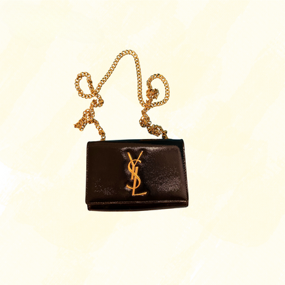 Saint Laurent	Replica Gold Logo Bag	- Black