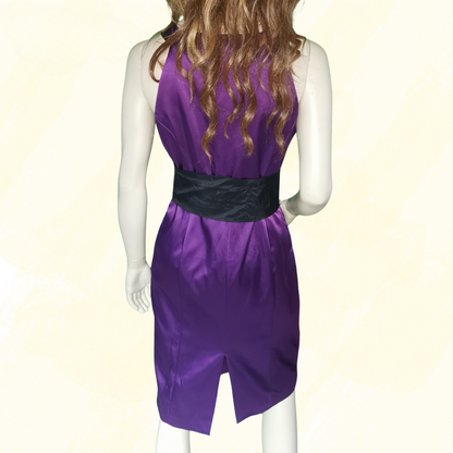 Coast Evening Dress with Black Belt - Size 14 - Purple