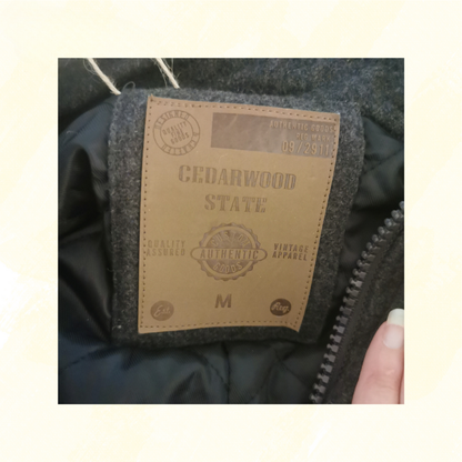 Cedar wood State Hooded jacket - M - charcoal gray