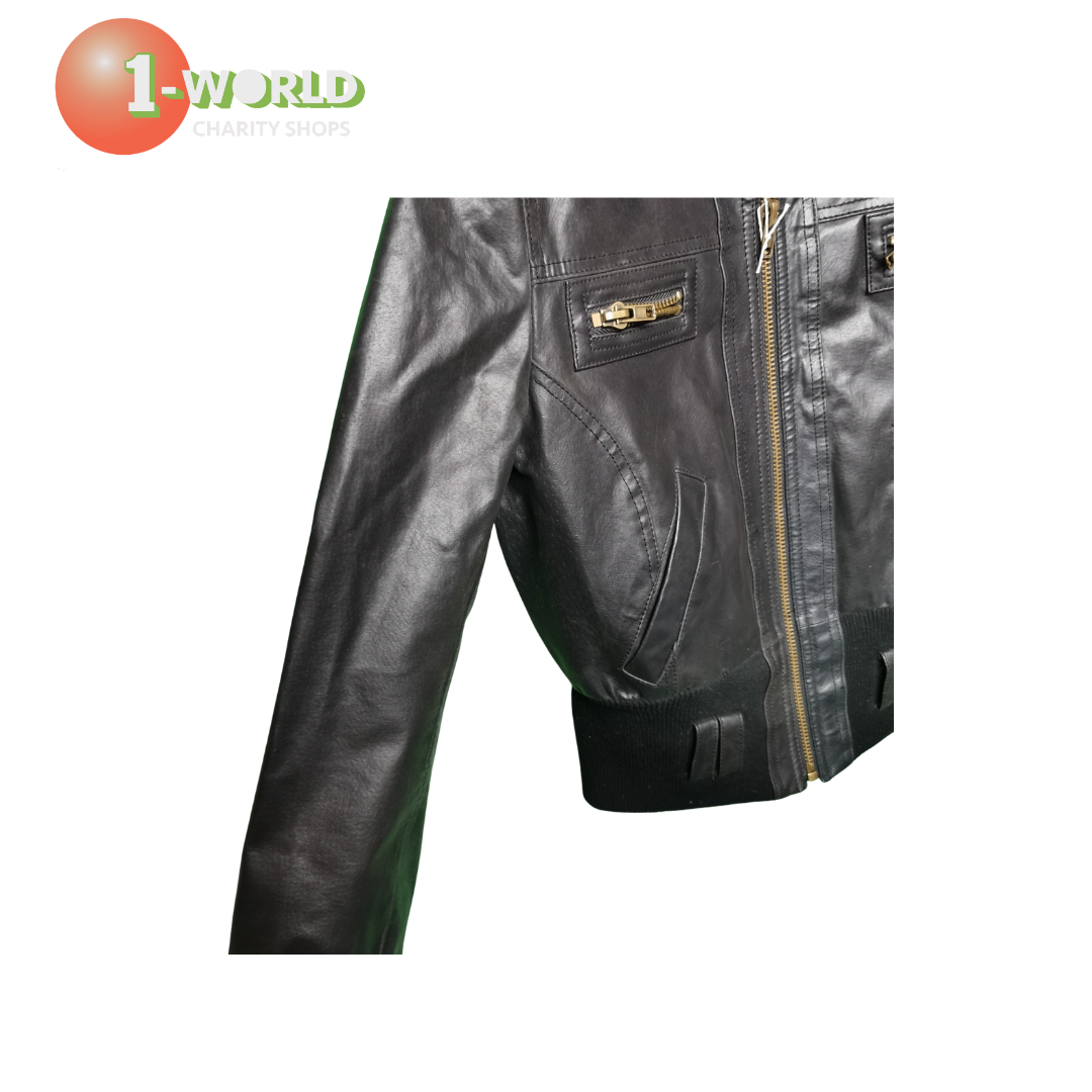 Vintage Edition 1968 Leather Bomber Jacket - Size 12