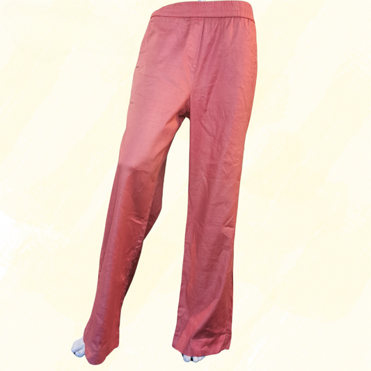 Trenery Pants Elastic Waist - Size 10 - Rust