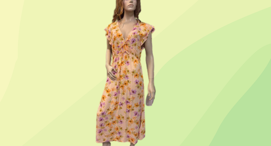 Billabong Willful Dreams Picnic Dress - Size 16 - Peach - RRP $129.99